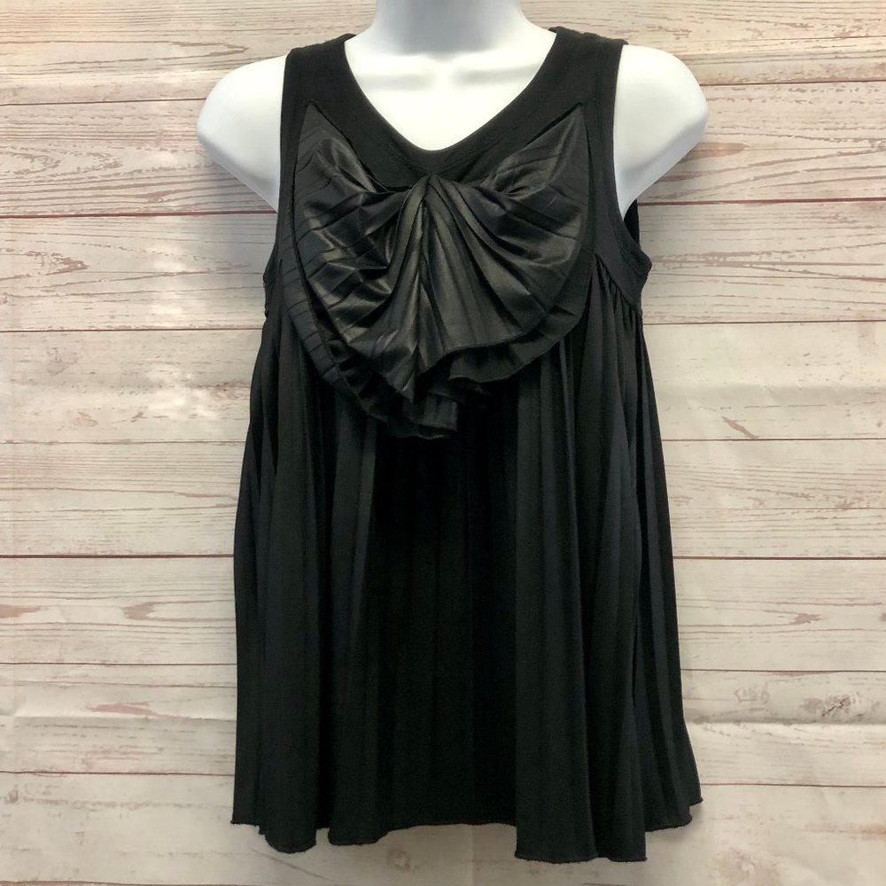 See by Chloe Sleeveless Pleated Bow Blouse
